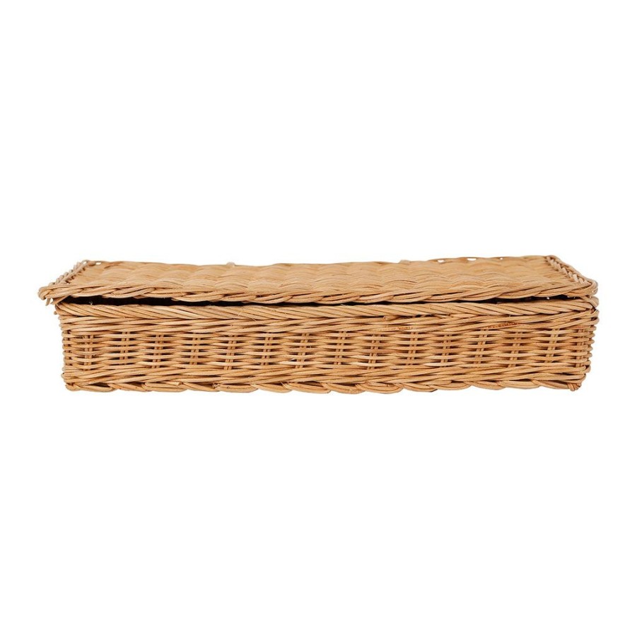 Arts De La Table Fabrique De Styles Petits Rangements | Range Couverts En Rotin Naturel 38X28Xh6Cm - Fantine