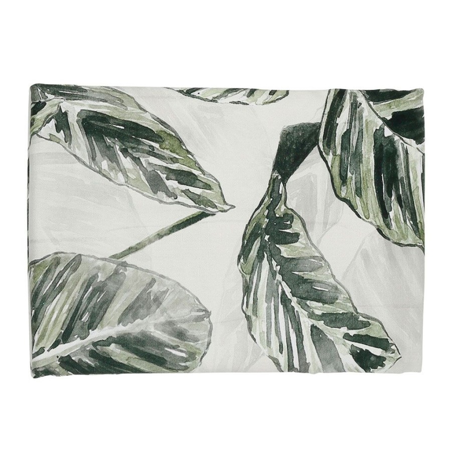 Textiles Fabrique De Styles Nappes | Nappe Feuilles Vert 320X160 - Calathea