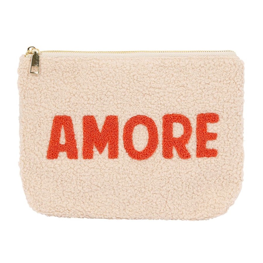 Accessoires Et Loisirs Fabrique De Styles Sacs Et Pochettes | Pochette Amore En Bouclette Ecru - Funny