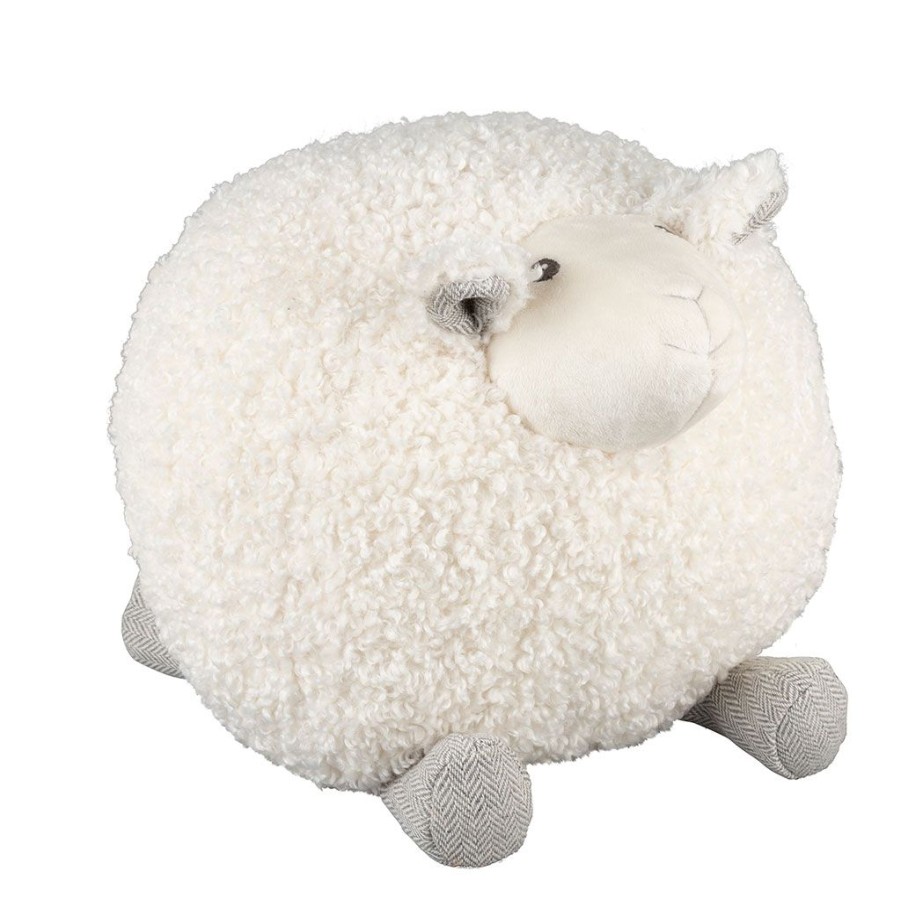 Coin Des Petits Fabrique De Styles | Deco Mouton Shaggy Creme 30X30Xh30Cm Polyester