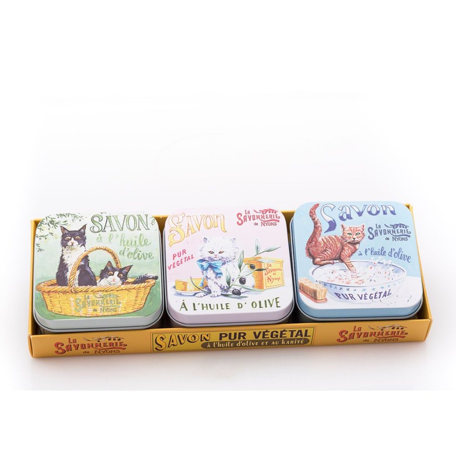 Bien&Etre Fabrique De Styles Savon Solide | Lot De 3 Boites Metal Avec Savons 100G