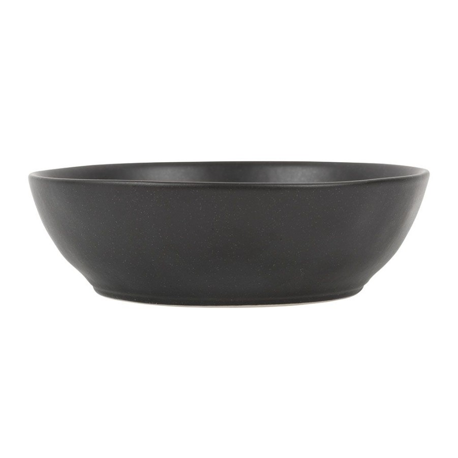 Arts De La Table Fabrique De Styles Assiettes | Assiette Creuse En Gres Noir D19Cm - Ingrid