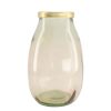 Deco Fabrique De Styles Vases Et Soliflores | Vase En Verre Recyle D18Xh28Cm Beige