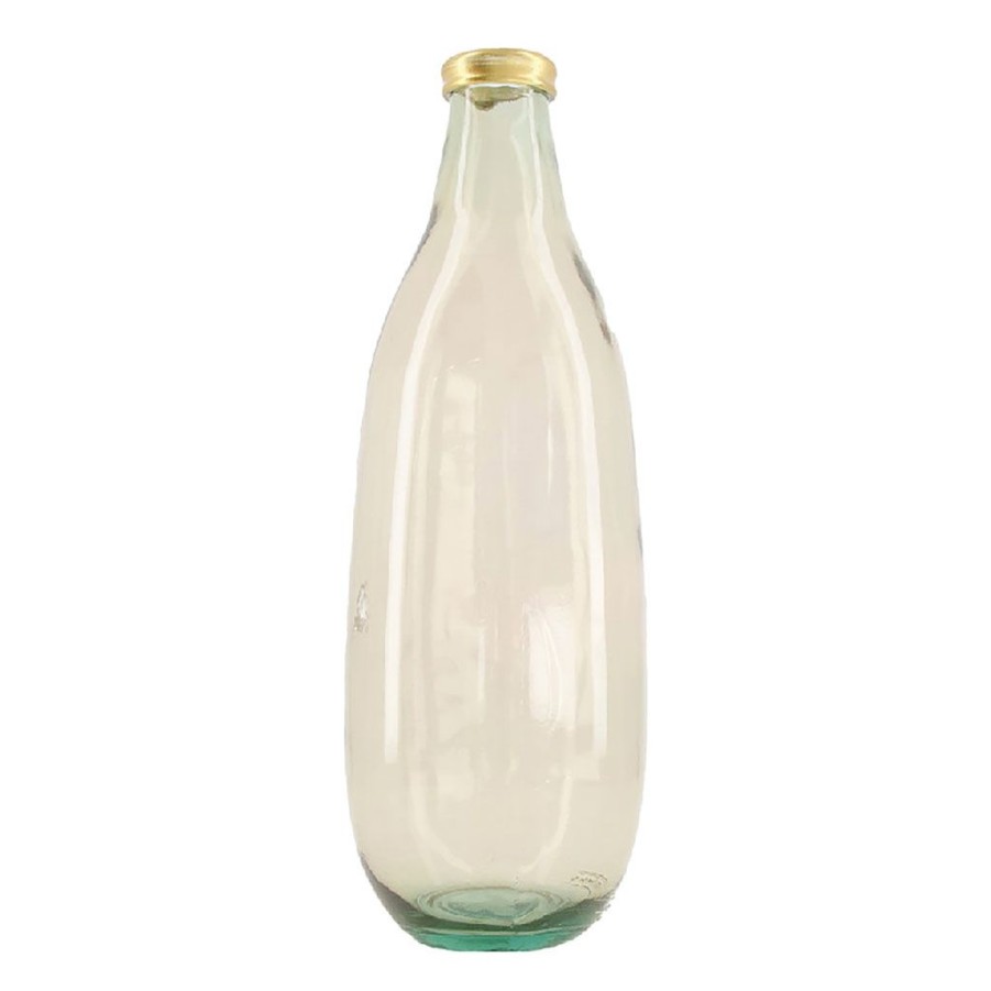 Deco Fabrique De Styles Vases Et Soliflores | Vase En Verre Recyle D15Xh40Cm Beige