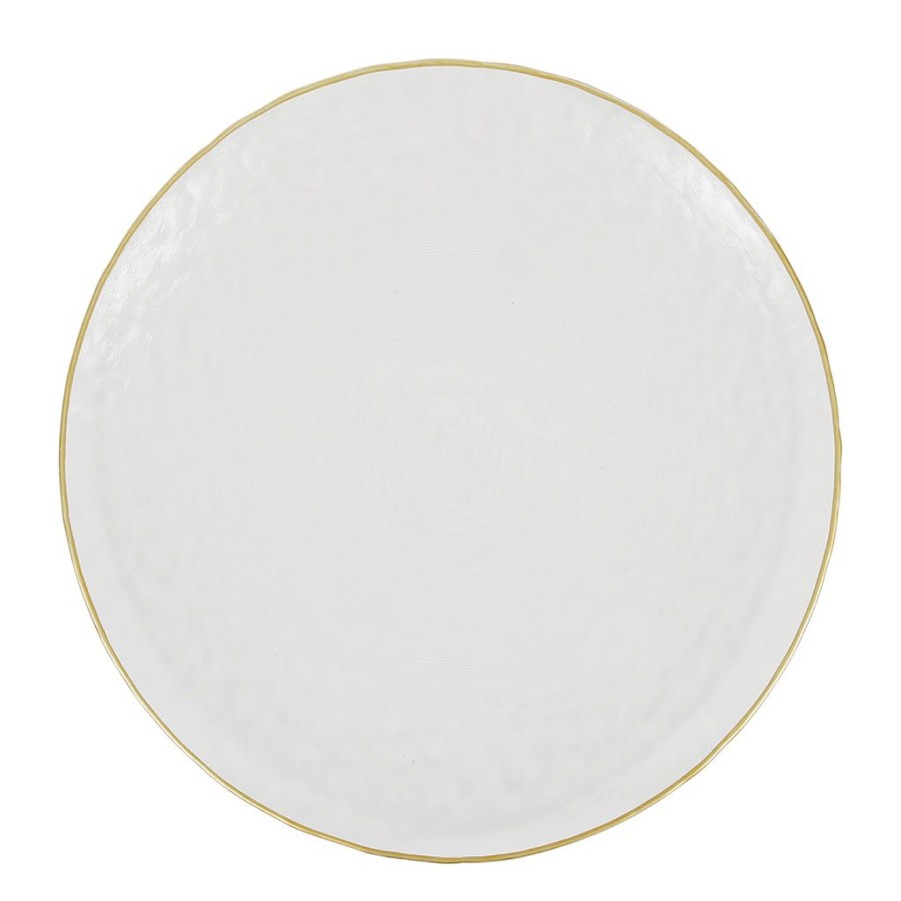 Arts De La Table Fabrique De Styles Assiettes | Assiette Plate En Verre Dore D22Cm - Orphee