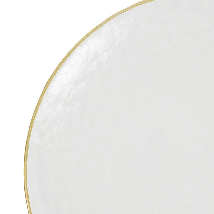 Arts De La Table Fabrique De Styles Assiettes | Assiette Plate En Verre Dore D22Cm - Orphee