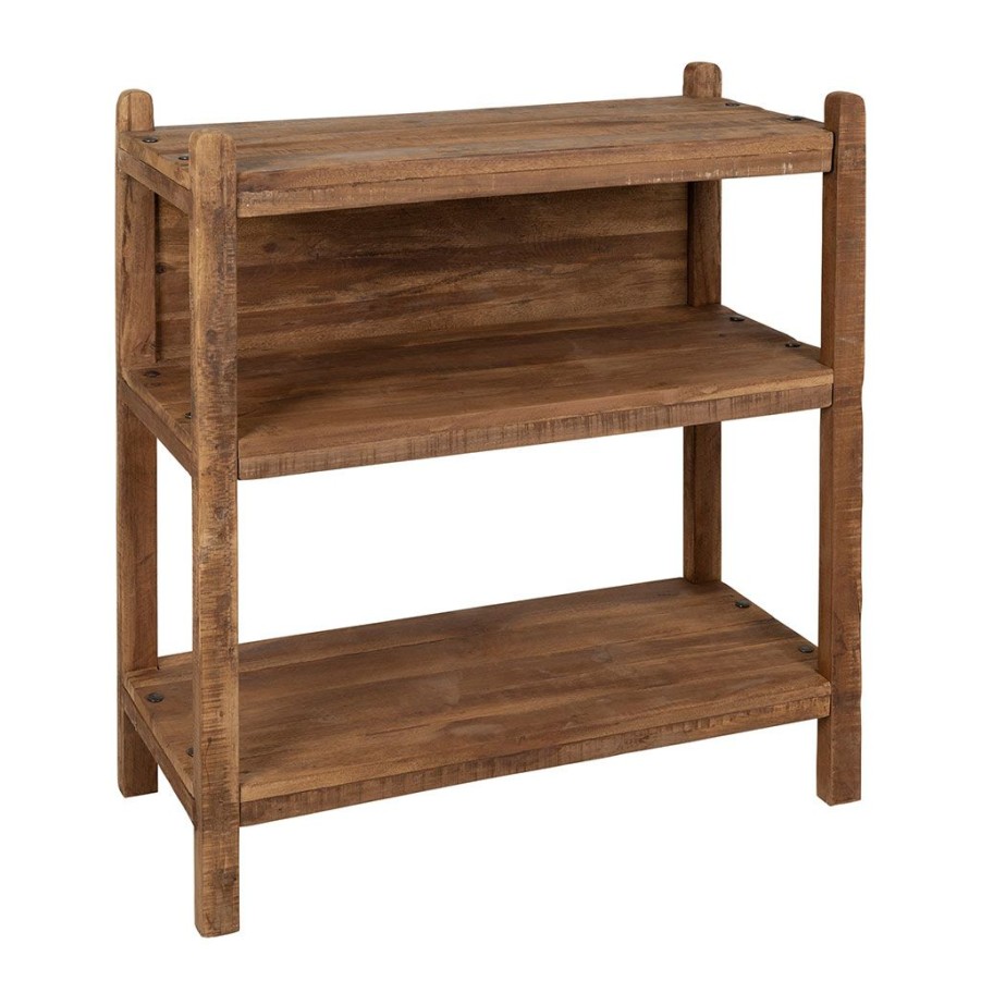 Meubles Fabrique De Styles Bibliotheques Et Etageres | Etagere 3 Niveaux En Bois Recycle Naturel 90X35Xh100Cm - Campagne