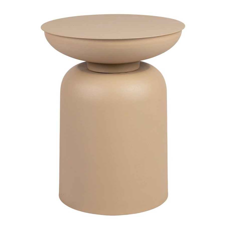 Meubles Fabrique De Styles Bouts De Canape Et Tables D'Appoint | Table D'Appoint En Fer Beige - Arty D37Cm