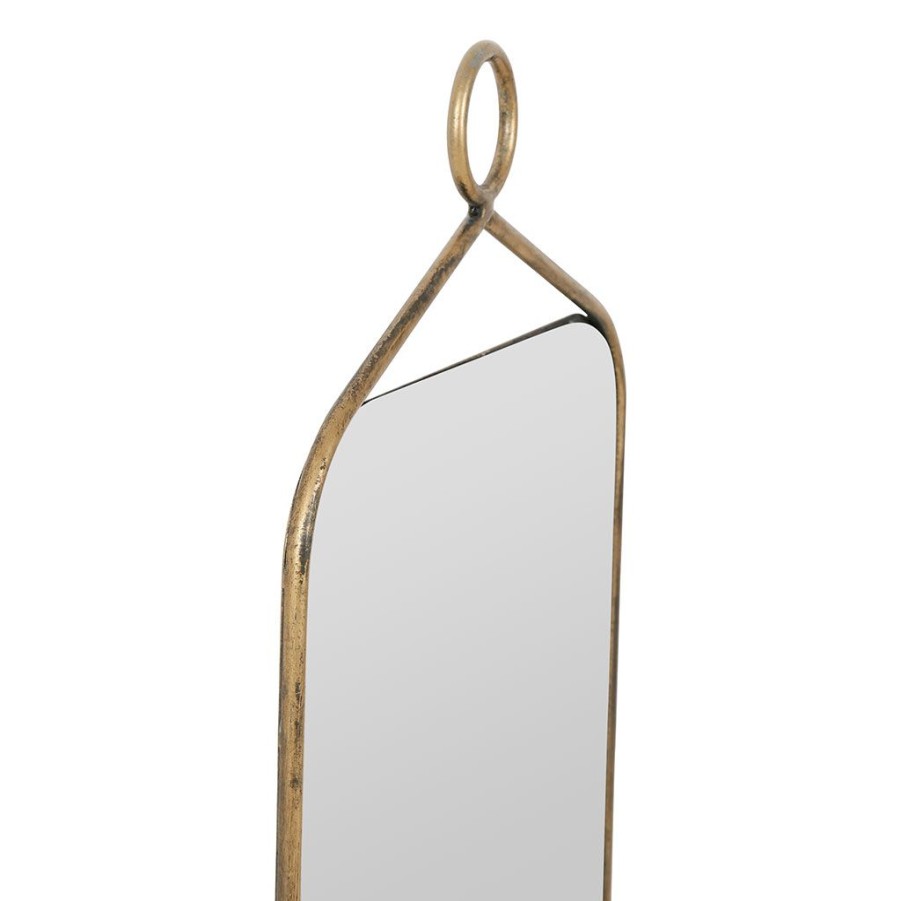 Deco Fabrique De Styles | Miroir Rectangulaire En Fer Dore - Ecus