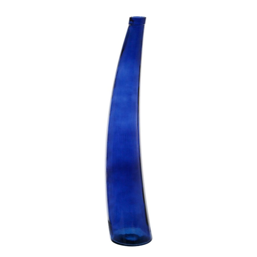 Deco Fabrique De Styles Vases Et Soliflores | Vase Courbe Andalou Indigo D20Xh100Cm Verre Recycle