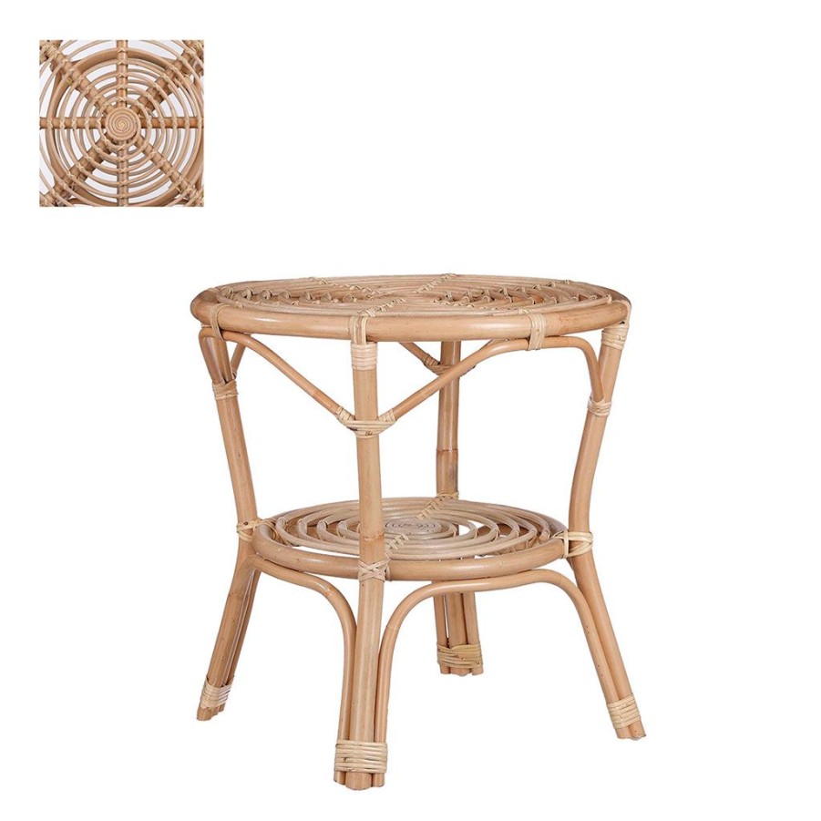 Jardin Fabrique De Styles Tables Basses&Gueridons | Table D'Appoint En Rotin -Zambia