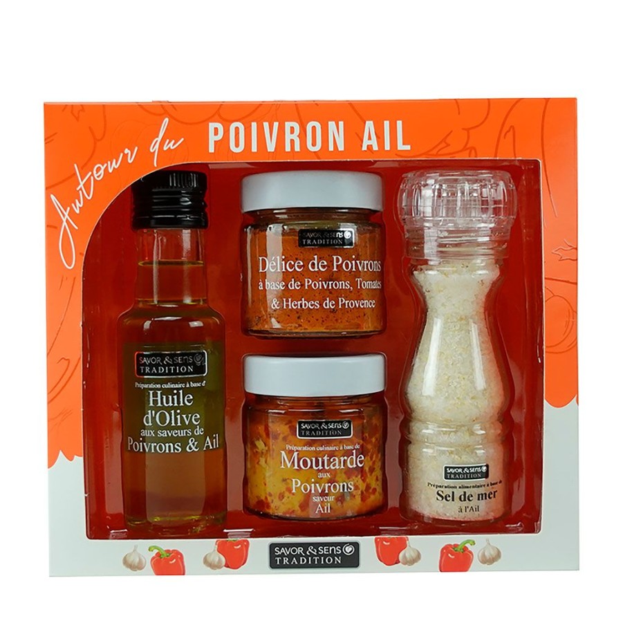 Epicerie Fabrique De Styles Condiments Et Epices | Coffret Autour Du Poivron Et Pointe D'Ail