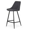 Meubles Fabrique De Styles Tabourets Et Chaises De Bar | Chaise De Bar En Velours Cotele Gris Fonce - Ben