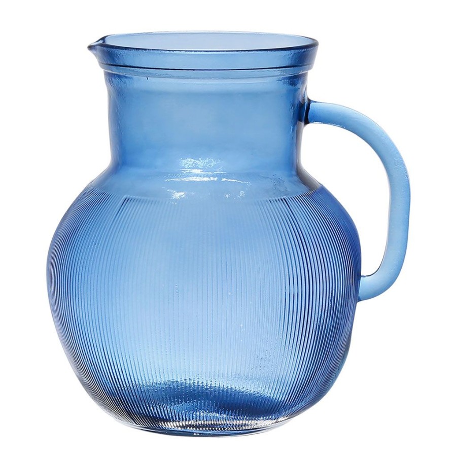 Arts De La Table Fabrique De Styles Carafes Et Pichets | Pichet En Verre Recycle Sable Bleu 2.3L - Aheli