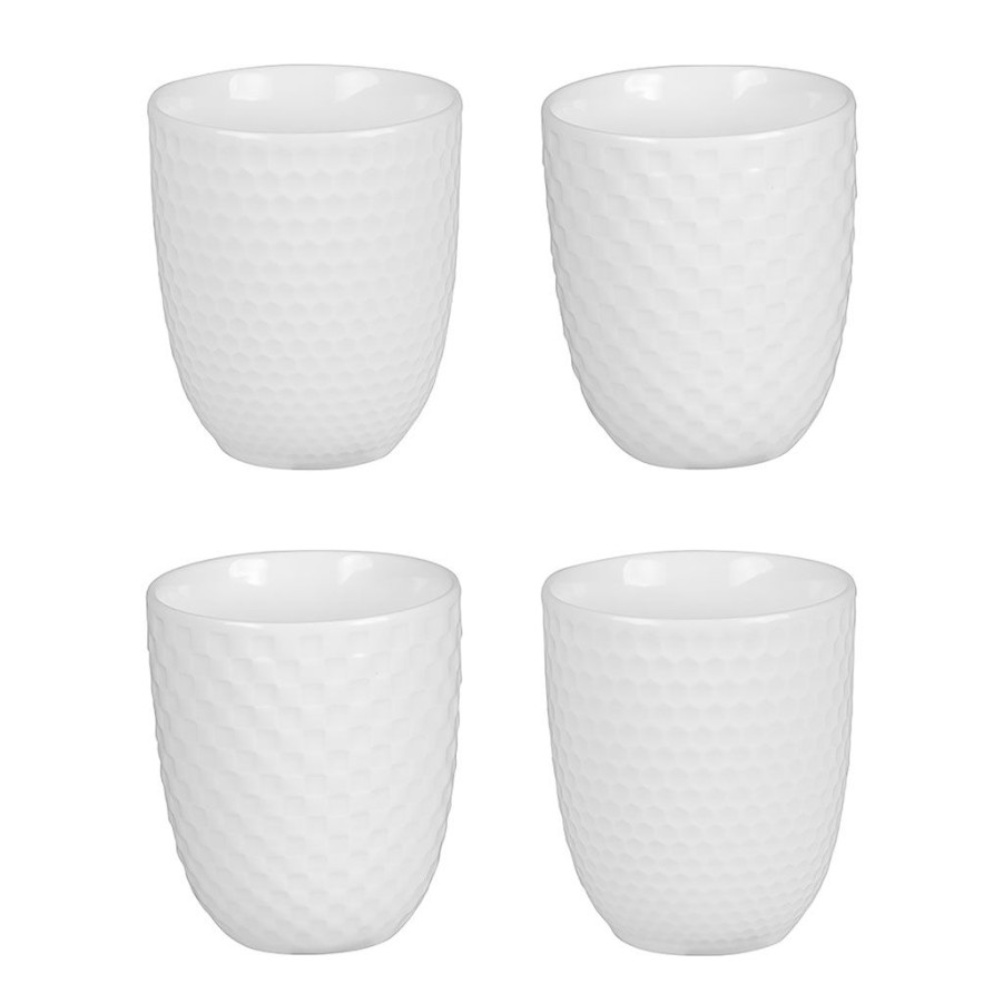 Arts De La Table Fabrique De Styles Verres A Eau Et Gobelets | Coffret 4 Gobelets 20Cl Snow Blanc