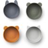 Coin Des Petits Fabrique De Styles | Set De De 4 Bols En Silicone Iggy Bleu