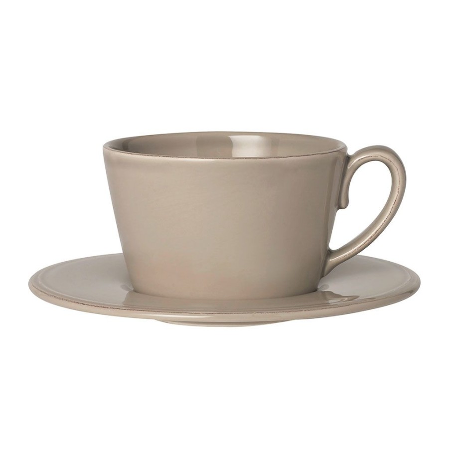 Arts De La Table Fabrique De Styles Tasses Et Mugs | Tasse Et Sous-Tasse En Faience Mastic - Constance