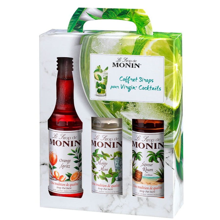 Epicerie Fabrique De Styles Boissons Non Alcoolises | Coffret Monin Cocktails Virgin Mojito, Rhum, Orange Spritz - 3X25Cl