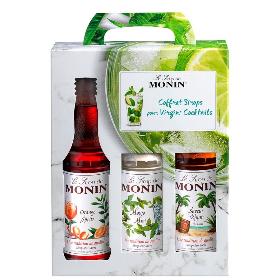 Epicerie Fabrique De Styles Boissons Non Alcoolises | Coffret Monin Cocktails Virgin Mojito, Rhum, Orange Spritz - 3X25Cl