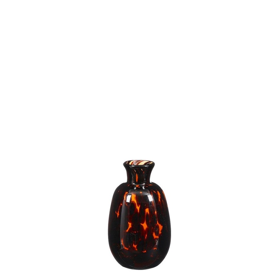 Deco Fabrique De Styles Vases Et Soliflores | Vase Toro En Verre Marron D8Xh13.5Cm