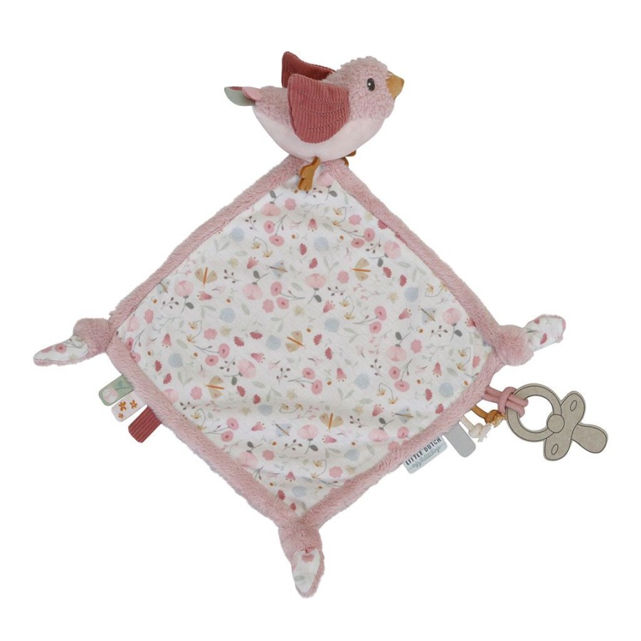 Coin Des Petits Fabrique De Styles | Doudou Carre Oiseau - Flowers & Butterflies