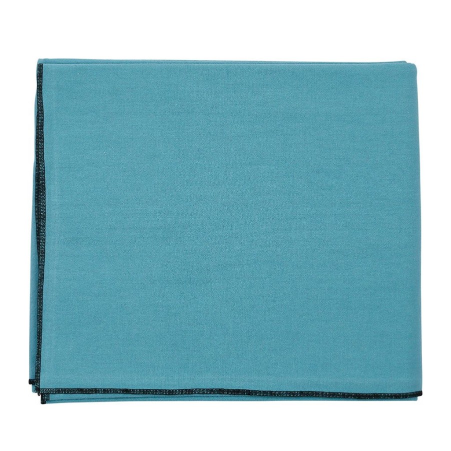 Textiles Fabrique De Styles Nappes | Nappe Corino Turquoise 160X160Cm Coton Lave 170G/M2