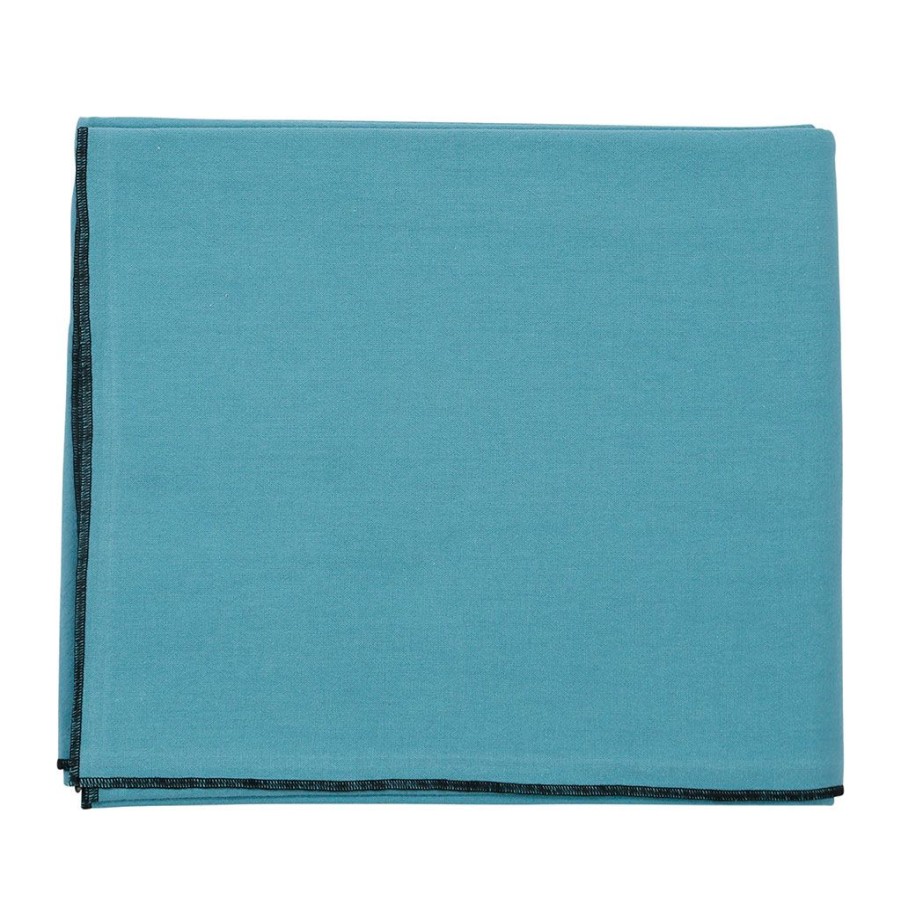 Textiles Fabrique De Styles Nappes | Nappe Corino Turquoise 160X160Cm Coton Lave 170G/M2