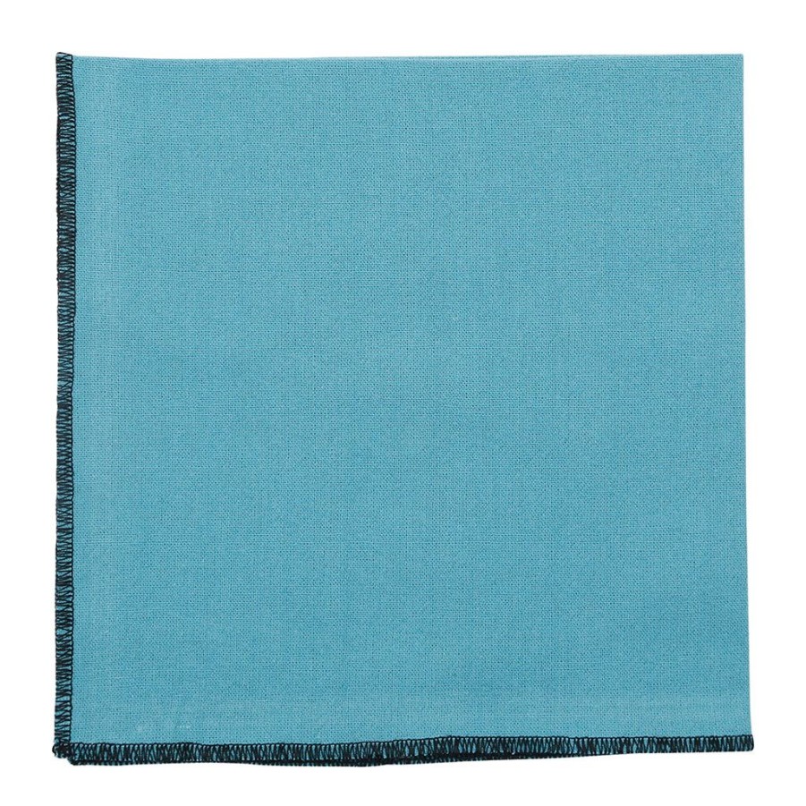 Textiles Fabrique De Styles Serviettes De Table | Serviette X2 Corino Turquoise 35X35Cm Coton Lave 170G/M2