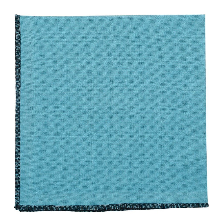 Textiles Fabrique De Styles Serviettes De Table | Serviette X2 Corino Turquoise 35X35Cm Coton Lave 170G/M2