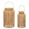 Deco Fabrique De Styles Photophores&Bougeoirs Et Lanternes | Lanternes Naturelles X2 En Jute - Blue Sand