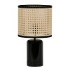 Luminaires Fabrique De Styles | Lampe A Pose Cannage H35.5Cm Noir - Solor