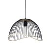 Luminaires Fabrique De Styles | Suspension En Fer Et Rotin H25Cm Noir - Filen