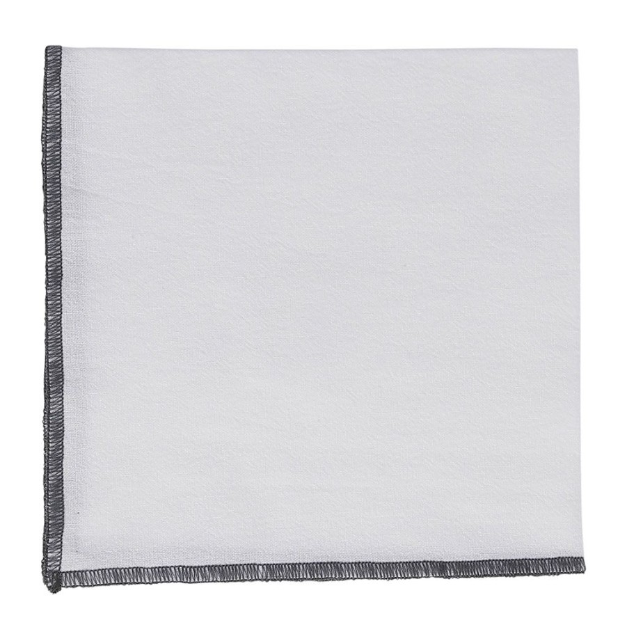 Textiles Fabrique De Styles Serviettes De Table | Serviette X2 Corino Blanc 35X35Cm Coton Lave 170G/M2