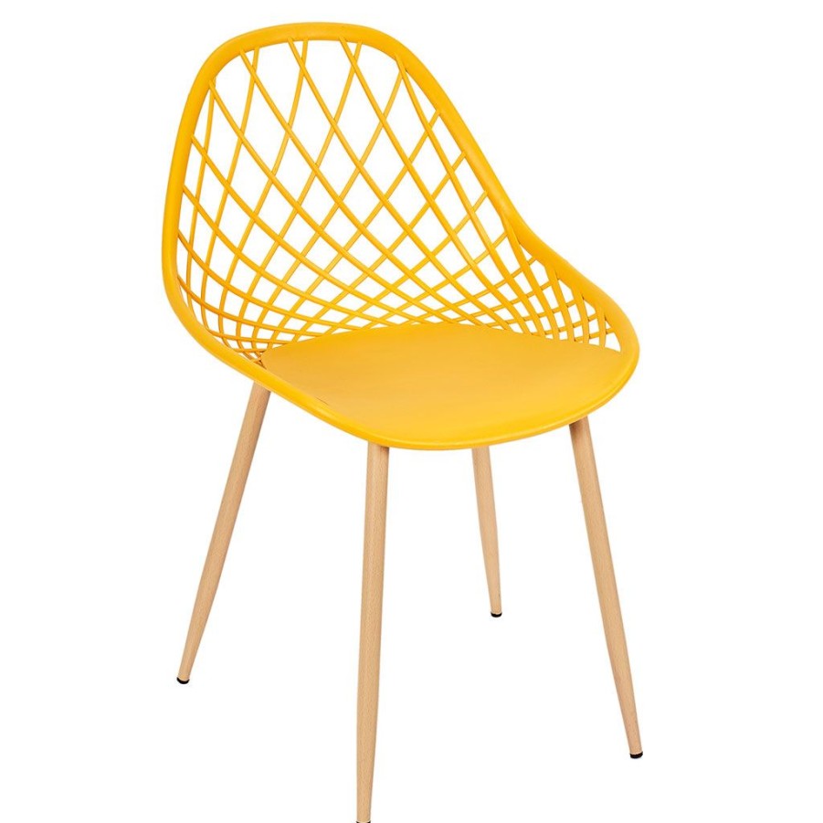 Jardin Fabrique De Styles Chaises&Fauteuils | Chaise De Jardin En Plastique Jaune - Malaga