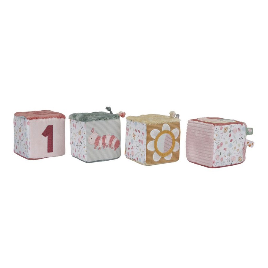 Coin Des Petits Fabrique De Styles | Lot De 4 Cubes Doux - Flowers & Butterflies