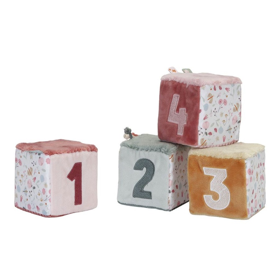 Coin Des Petits Fabrique De Styles | Lot De 4 Cubes Doux - Flowers & Butterflies