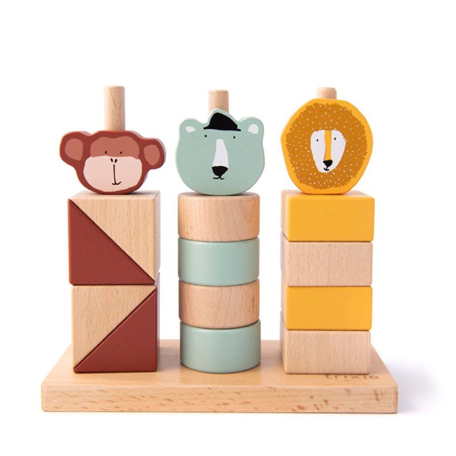 Coin Des Petits Fabrique De Styles | Jouet Empileur De Blocs Animaux En Bois