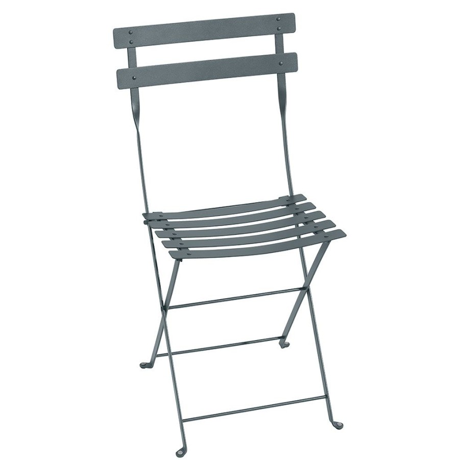 Jardin Fabrique De Styles Chaises&Fauteuils | Chaise D'Exterieur En Acier Gris Orage - Bistro