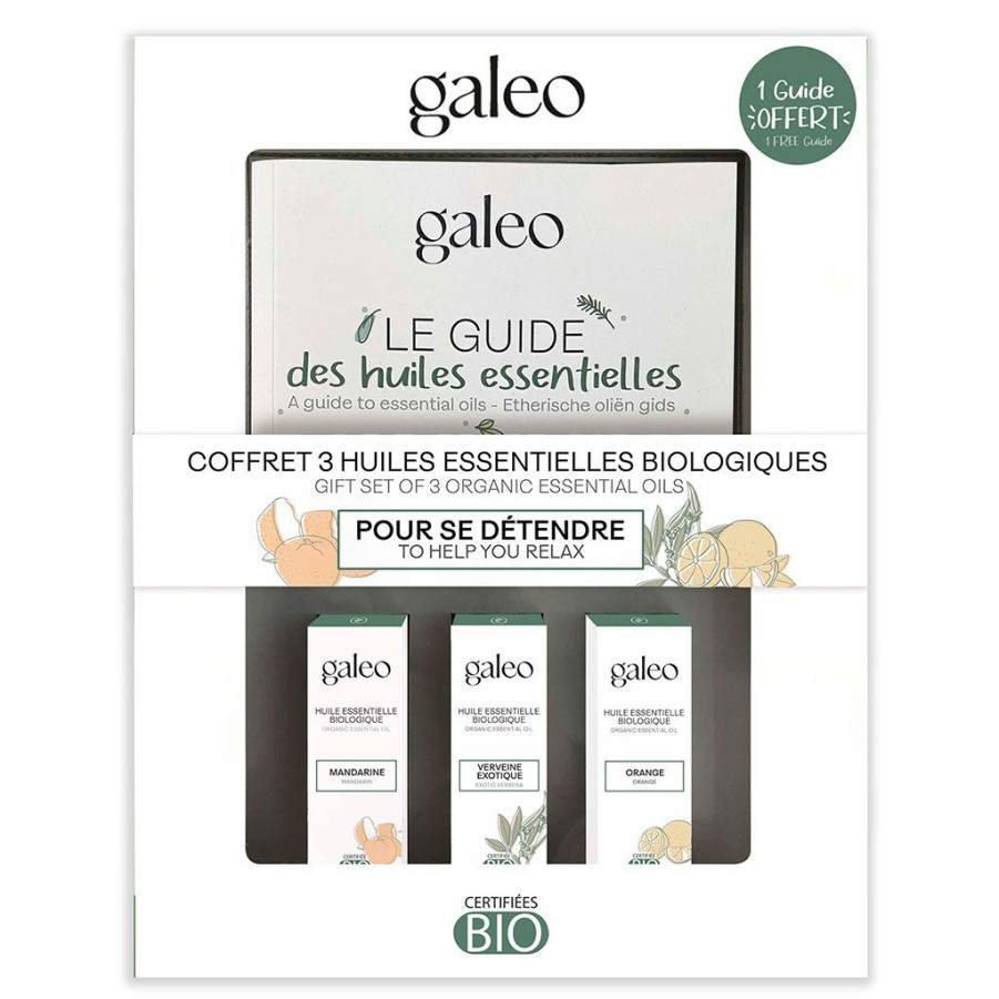 Bougies Et Senteurs Fabrique De Styles | Coffret 3 Huiles Bio Ab* Pour Se Detendre + Guide