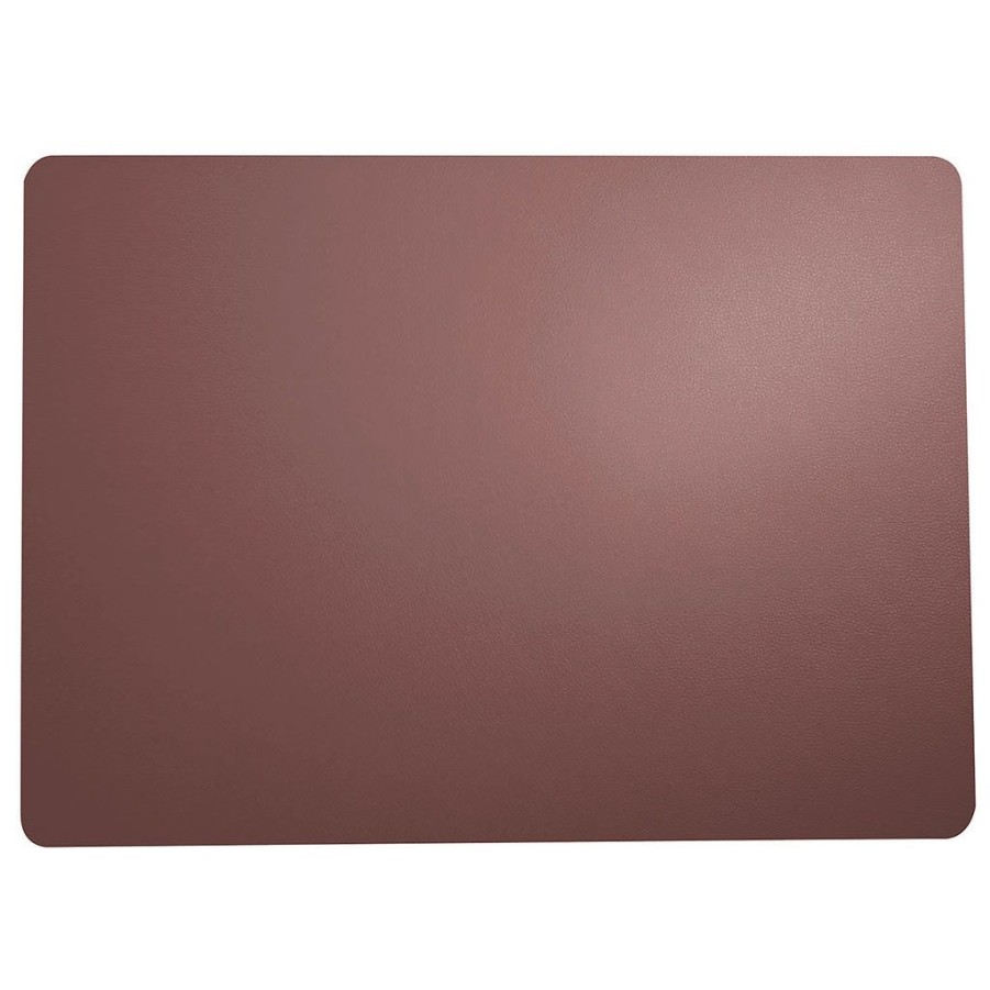 Textiles Fabrique De Styles Sets De Table | Set De Table Rectangle Simili Cuir Prune 46X33Cm - Optic