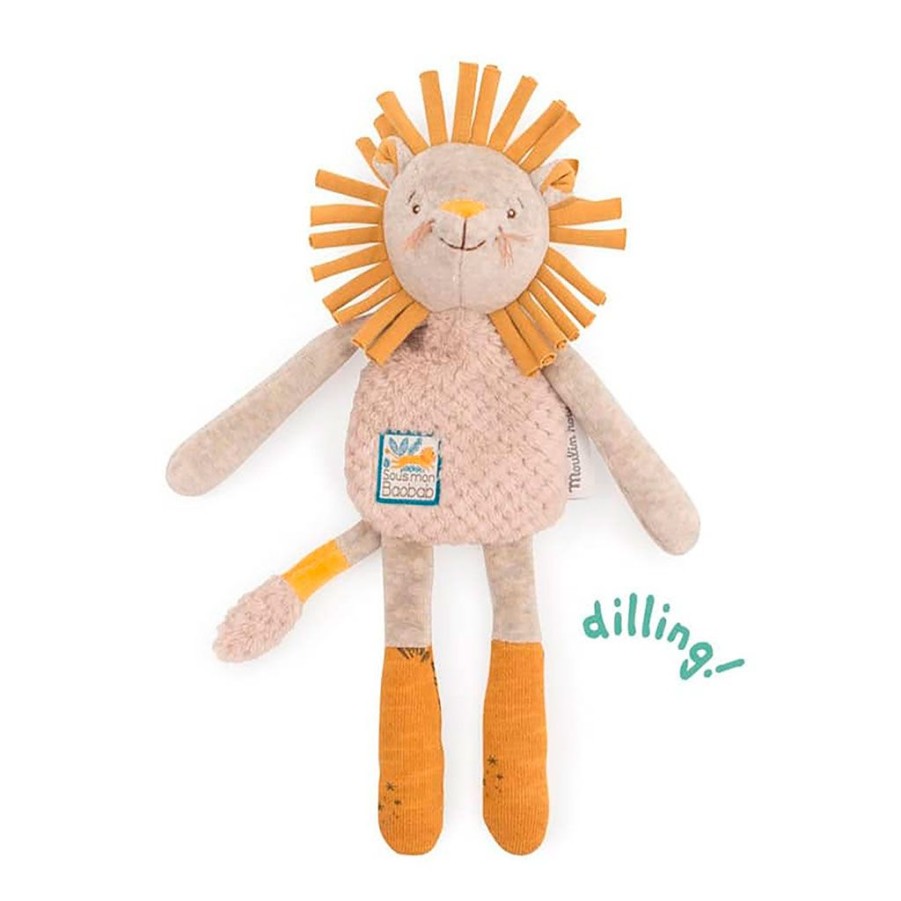 Coin Des Petits Fabrique De Styles | Doudou-Hochet Lion Sous Mon Baobab