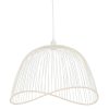 Luminaires Fabrique De Styles | Suspension En Fer Et Rotin H38Cm Blanc - Filen