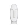 Deco Fabrique De Styles Vases Et Soliflores | Vase Face Blanc 6X5.5Xh13.5Cm Gres