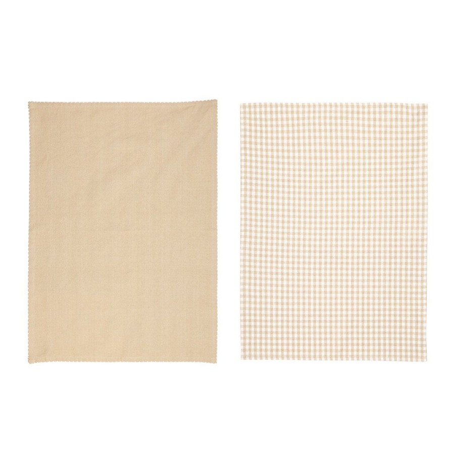 Textiles Fabrique De Styles Torchons&Tabliers Et Maniques | Torchons X2 Beige 50X70Cm En Coton - Appoline