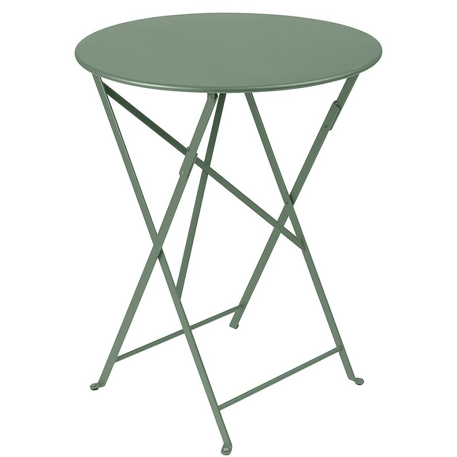 Jardin Fabrique De Styles Tables De Jardin | Table De Jardin Ronde Pliante En Acier Cactus - Bistro