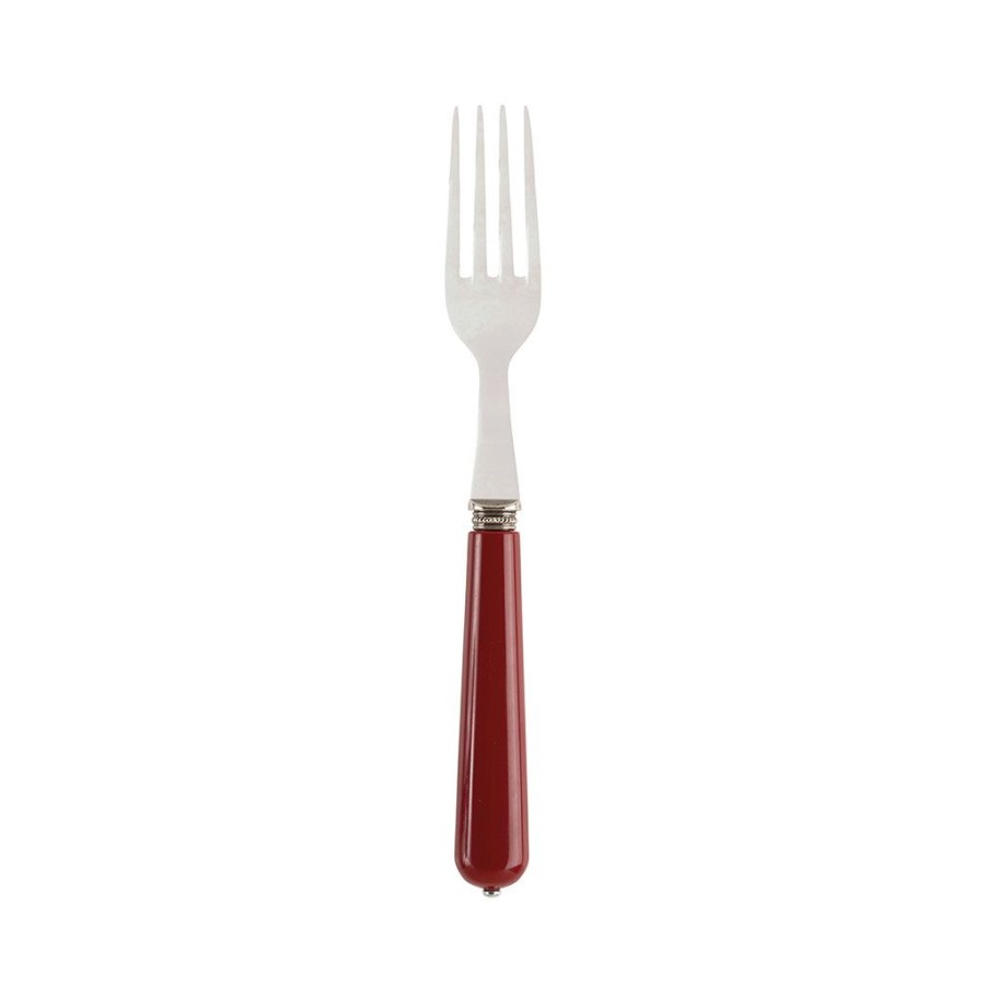 Arts De La Table Fabrique De Styles Couverts | Fourchette Lucie Rouge En Inox