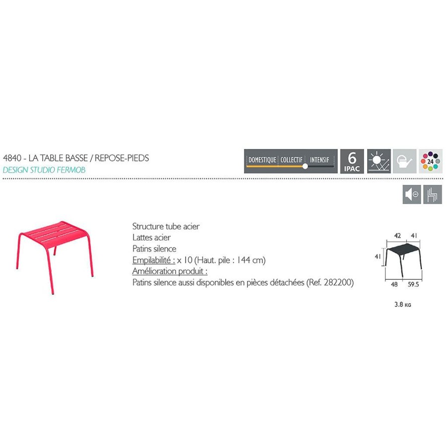 Jardin Fabrique De Styles Tables Basses&Gueridons | Table Basse D'Exterieur En Acier Cactus - Monceau