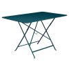 Jardin Fabrique De Styles Tables De Jardin | Table De Jardin Pliante En Acier Bleu Acapulco- Bistro