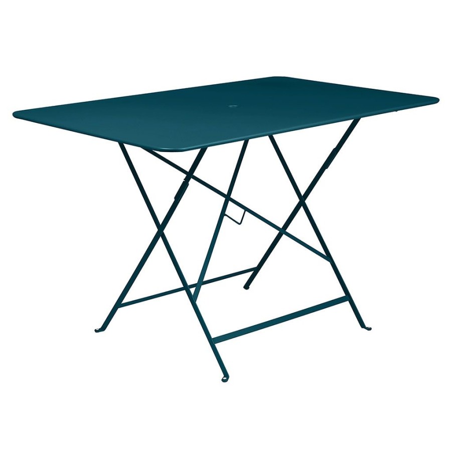 Jardin Fabrique De Styles Tables De Jardin | Table De Jardin Pliante En Acier Bleu Acapulco- Bistro