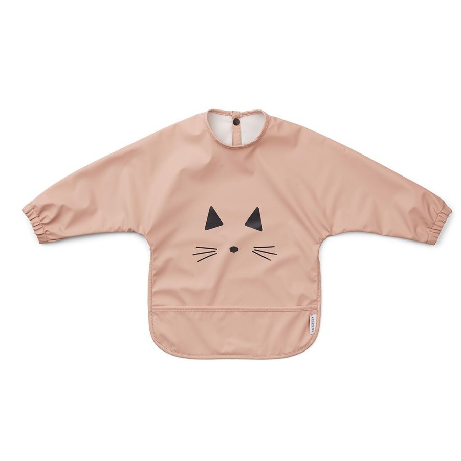 Coin Des Petits Fabrique De Styles | Bavoir Cape Merle Rose Chat